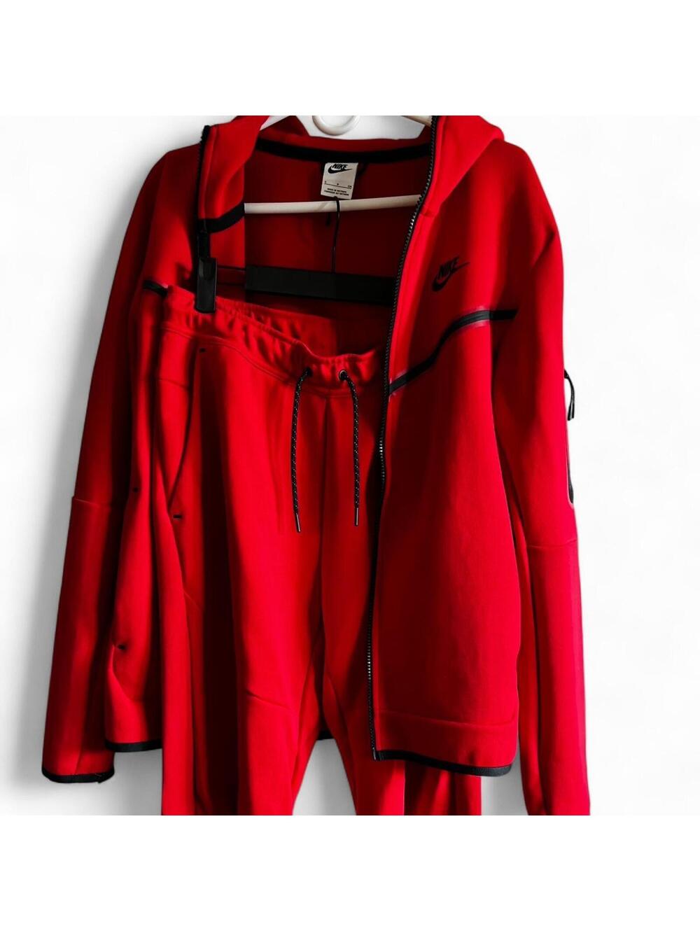 NWOT Red Nike Tech Jumpsuit Matching Set